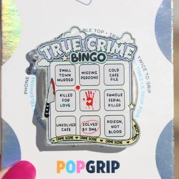 True Crime Bingo Kindle Glittery Thriller Book Lover Phone Grip