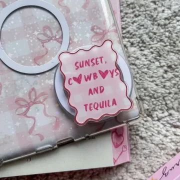 Sunset Cowboys and Tequila Magnetic Cute Trendy Stylish Phone Grip