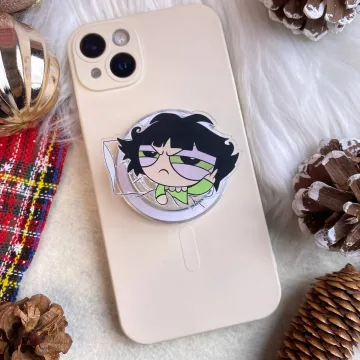 Grumpy Girl Funny Cartoon Popgrip Attitude MagSafe Phone Grip