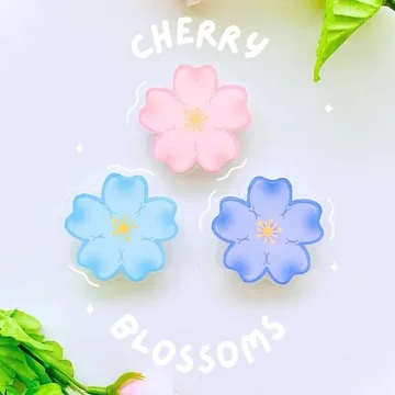 Holographic Cherry Blossom Sakura Cute Trendy MagSafe Phone Grip
