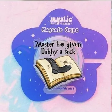 Elf Freedom Sock Magic Creature Dark Academia Bookish Phone Grip