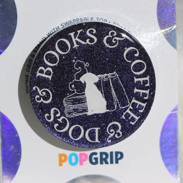 Bookish Coffee Books Dogs Kindle Book Lover Puppy Phone Grip