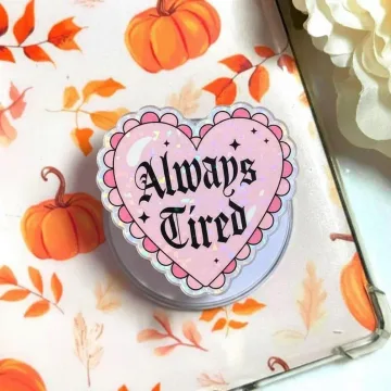 Always Tired Heart Pink with Bold Valentine Cupid Phone Grip