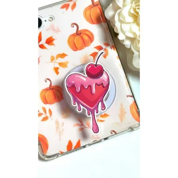 Heart Drip Cream Cherry Red Pink Coquette MagSafe Phone Grip