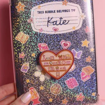 Bookshelf Heart Kindle Cat Lover Kindle Book Stack Phone Grip