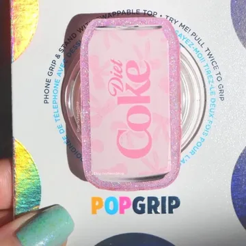 Sparkly Soda Bow Kindle Coquette Pink Ribbon Bookish Phone Grip