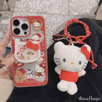 Friends Fun Kawaii Holiday Theme Chibi Smiley Magnetic Phone Grip