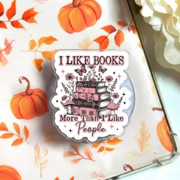 I Like Books More Than People Book Lover Quote MagSafe Phone Grip
