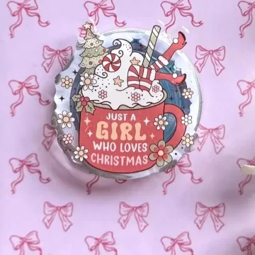 Crystallovee Just a Girl Who Loves Christmas Kindle Phone Grip
