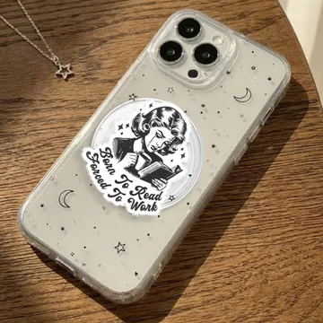 Born to Read Forced to Work Funny Book Lover Kindle Phone Grip