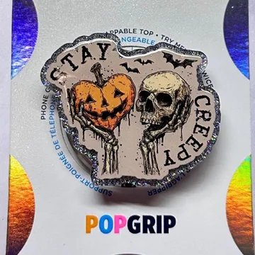 Stay Creepy Halloween Gift Spooky Pumpkin MagSafe Phone Grip