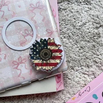 America 250 Patriotic Sunflower 4Th Of July American Flag Phone Grip