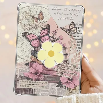 Yellow Flower Simple Daisy Kindle Bookish Book Lover Phone Grip
