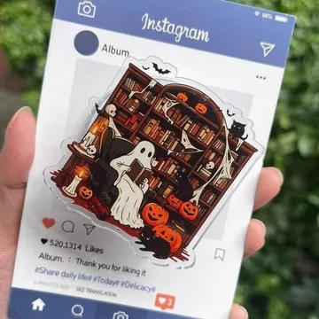 Ghost Reading Book Spooky Book Reader Halloween MagSafe Phone Grip