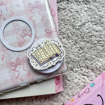 Dreamy Fantasy Book Clouds and Stars Romantasy Fae Phone Grip
