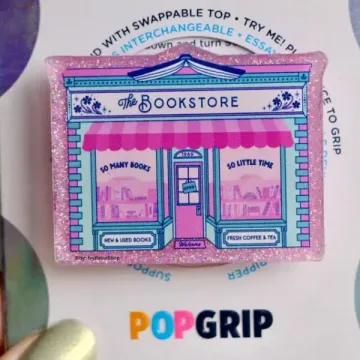 Bookstore Pink Sparkly Kindle Book Themed Mount Bookish Phone Grip