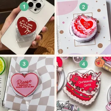 These Colorful Warm Heart Romantic Christmas Present Phone Grip