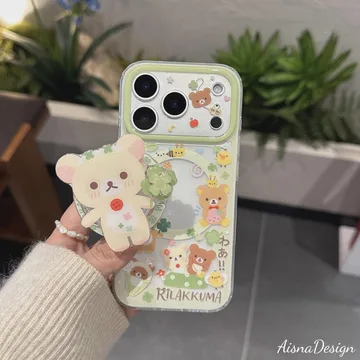 Rilakkuma Bear and Friends Magnetic Cute Trendy Stylish Phone Grip