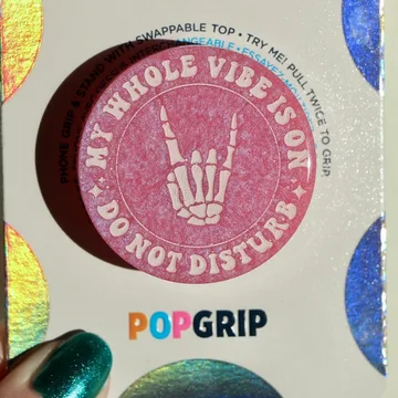 Pearlescent Pink Do Not Disturb Vibe Magnetic Cute Phone Grip