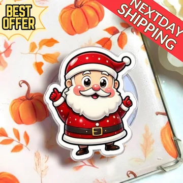 Santa Claus Kawaii Christmas Snowflake Chibi MagSafe Phone Grip
