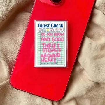 Vintage Guest Check Thrift Shopping Quote Magnetic Phone Grip