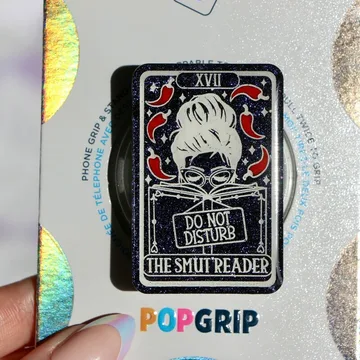 Smut Reader Romance Tarot Kindle Dark Purple Spicy Phone Grip