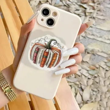 Fall Book Pumpkin Halloween Spooky Magnetic Cute Trendy Phone Grip