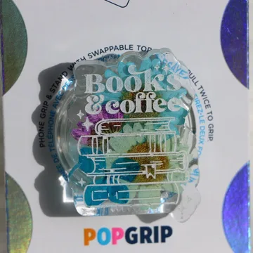 Floral Books and Coffee Kindle Bookish Book Lover Phone Grip