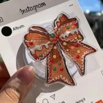 Christmas Super Bow Cookie Coquette Ribbon MagSafe Phone Grip