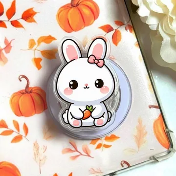 Bunny with Carrot Kickstand for Secure for E MagSafe Phone Grip