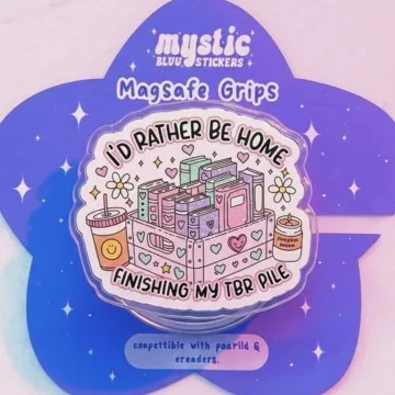 I D Rather Be Home Reading Cozy Book Stack Book MagSafe Phone Grip