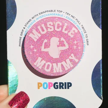 Muscle Mommy Pink Sparkle Gym Girlie Magnetic Cute Phone Grip