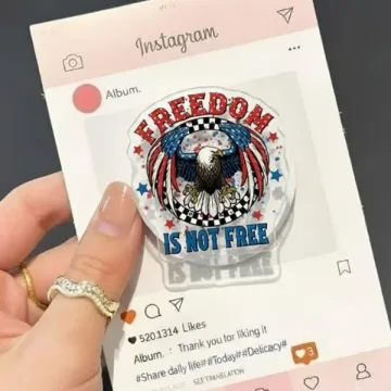Freedom Is Not Free Bald Eagle Patriotic Combo 4th of July Phone Grip