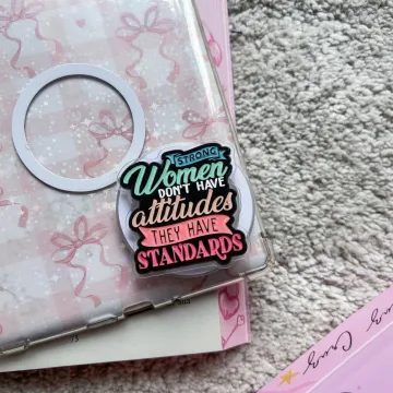 Strong Women Have Standards Empowering Feminist Magnetic Phone Grip