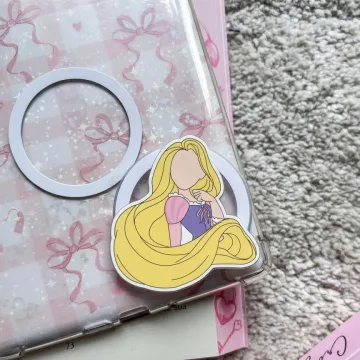 Long Golden Hair Princess Magnetic Cute Trendy Stylish Phone Grip