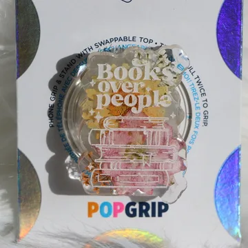 Floral Books Over People Kindle Bookish Book Lover Phone Grip