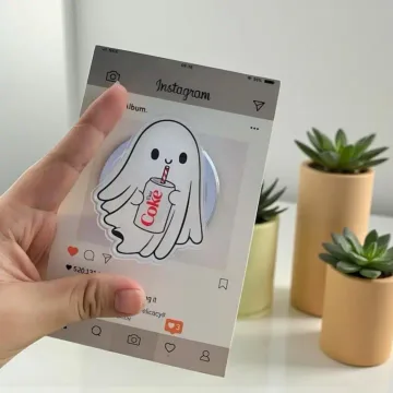Ghost with Coke Spooky Ghost Halloween Pumpkin MagSafe Phone Grip