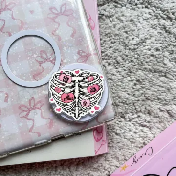 Radiology Skeleton Ribcage Magnetic Cute Trendy Stylish Phone Grip