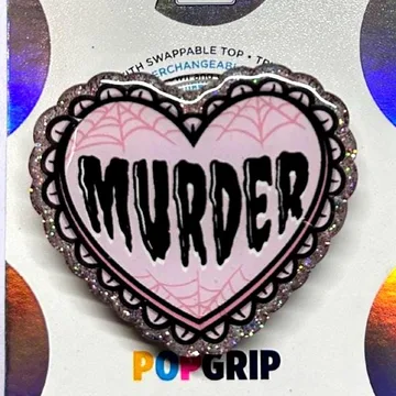 Murder Heart Kindle Bookish Book Lover Valentine Cupid Phone Grip