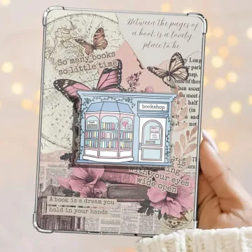Blue Bookshop Bookstore Coquette Kindle Book Lover Phone Grip