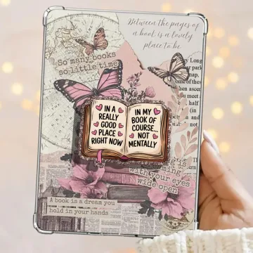 My Book a Really Good Place Retro Vintage Book Mental Phone Grip