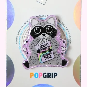 Sparkly Trashy Raccoon Kindle Bookish Decor Item for Gift Phone Grip