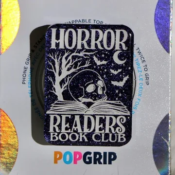 Horror Book Club Kindle Dark Purple Spooky Bookish Phone Grip