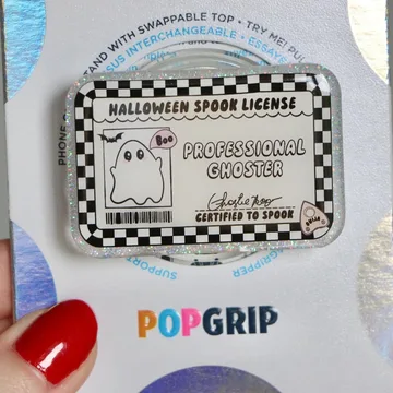 Halloween Ghost Sparkly Kindle Bookish Book Lover Phone Grip