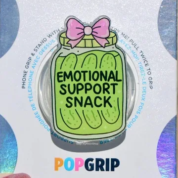 Sparkly Pickle Kindle Emotional Support Art Bookish Phone Grip