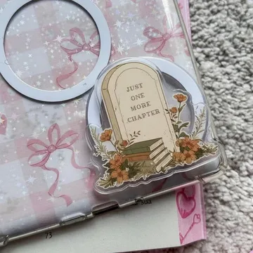 Just One More Chapter Tombstone Reading Quote Let Me Read Phone Grip