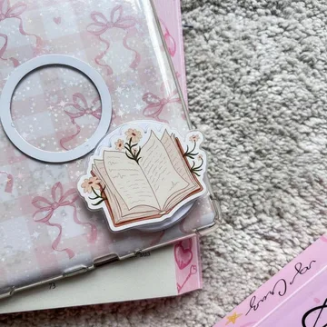Botanical Bookish Kindle Book Lover Magnetic Cute Phone Grip