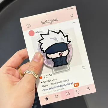 Gojo Satoru Jujutsu Kaisen Chibi Kawaii Smiley Magnetic Phone Grip
