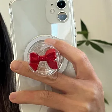 Coquette Bow Y2K Ribbon Retro Checkerboard MagSafe Phone Grip