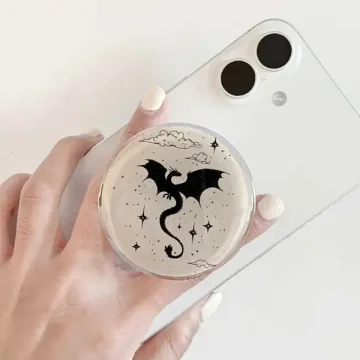 Black Dragon Kindle Bookish Book Lover Unicorn Mermaid Phone Grip